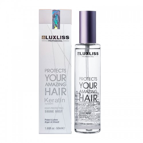Кератиновий спрей-блиск для волосся Luxliss Keratin Heat Protecting Shine Mist Original 50 мл 
