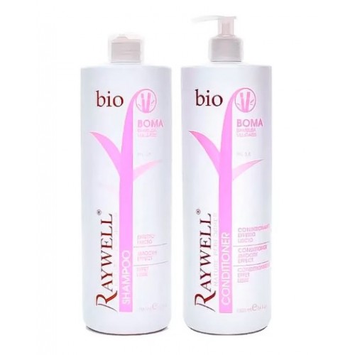 Набір Raywell Bio Boma шампунь і кондиціонер для розгладження волосся 2х200 г в розливі