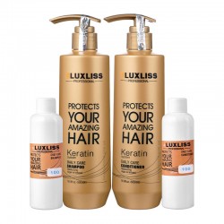 Кератинова серія Luxliss Keratin Care шампунь та кондиціонер 2x100 г (розлив)