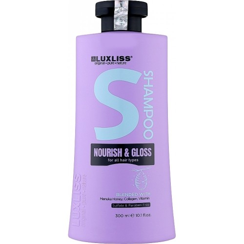 Шампунь для живлення та блиску волосся Luxliss Nourish&Gloss Shampoo 300 мл