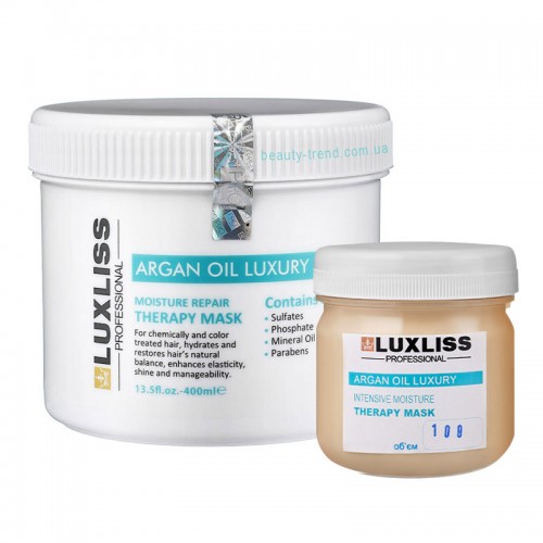 Зволожуюча арганова маска Luxliss Argan Oil Luxury Moisture Repair Therapy Mask Original для відновлення волосся 100 г (розлив)