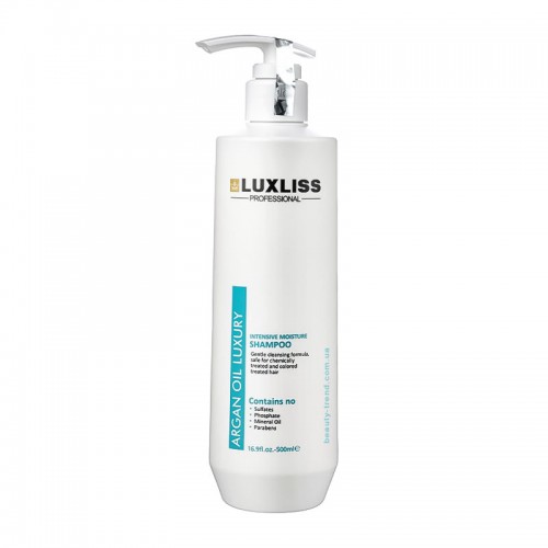 Шампунь зволожуючий аргановий Luxliss Argan Oil Luxury Intensive Moisture Shampoo Original 500 мл заводська тара