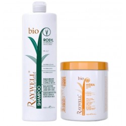 Набір для жирної шкіри голови та сухого волосся шампунь Raywell Bio ROSYL та маска Raywell Bio Hidra 2x300 г в (розлив)