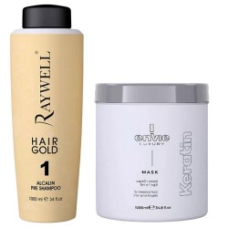 Набір Raywell Hair Gold та Envie Luxury Keratin 2*200 г (розлив)