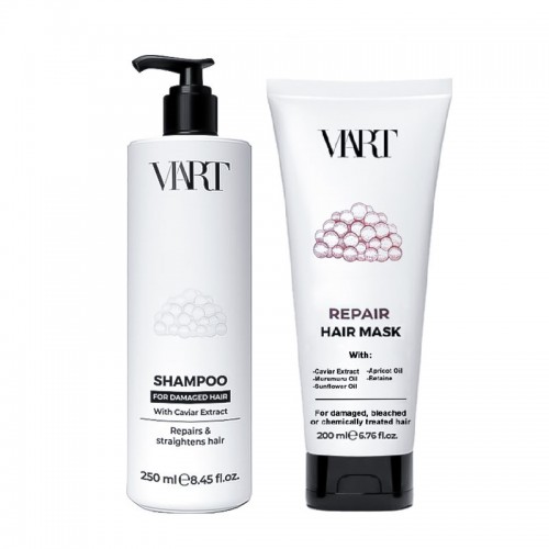 Набір VIART with Caviar Extract шампунь і маска для відновлення і розгладжування волосся, 250/200 мл