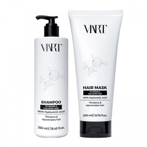 Набір VIART with Hyaluronic Acid шампунь і маска для відновлення та об'єму тонкого волосся, 250/200 мл