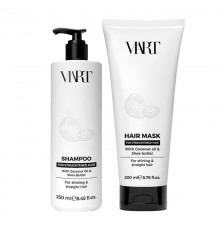 Набір VIART with Coconut Oil & Shea Butter шампунь і маска для розгладжування та блиску волосся, 250/200 мл