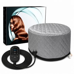 Електрична термошапка сушуар Happy Hair Lux Spa Cap для масок, ламінування і лікування волосся Сіра