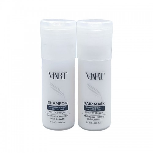 Набір VIART with Collagen шампунь і маска для легкого розчісування пошкодженого волосся, пробники 2x25 мл