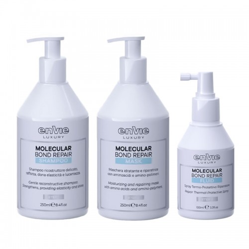 Набір Envie Molecular Bond Repair для глибокого відновлення волосся (EN480/EN481/EN482), 2x250+100 мл