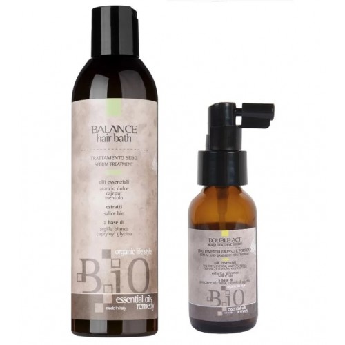 Набір B.iO Sinergy шампунь і пілінг для жирної та схильної до лупи шкіри голови, 250/60 мл