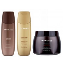Набір Olorchee Moisture Care шампунь, кондиціонер та маска для живлення та зволоження сухого волосся, 2×300/500 мл