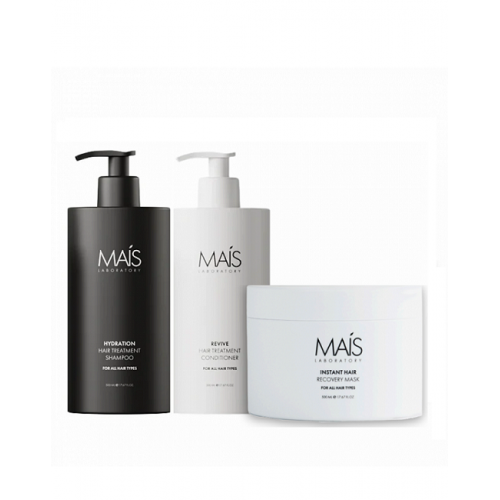  Набір Mais Hydration Hair Treatment TRIO шампунь, кондиціонер і маска для відновлення пошкодженого волосся 3х500 мл