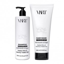 Набір VIART with Keratin & Argan Oil шампунь і маска для фарборваного і пошкодженого волосся, 250+200 мл
