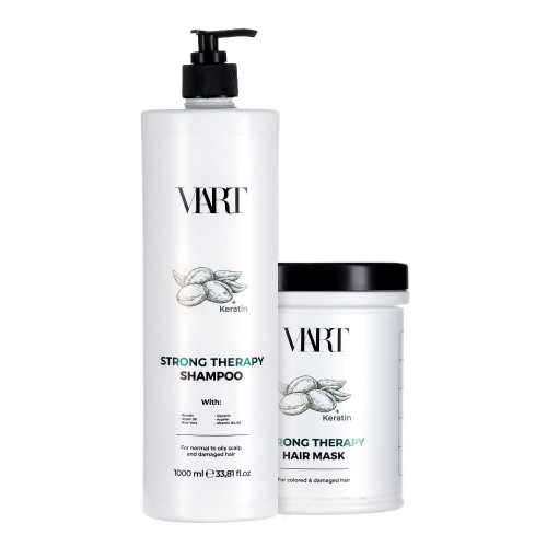 Набір VIART with Keratin & Argan Oil шампунь і маска для фарборваного і пошкодженого волосся, 2х1000 мл
