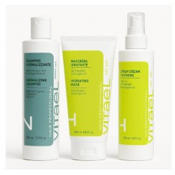 Набір для жирної шкіри голови, зволоження сухого волосся VITAEL Dry Hair шампунь NORMALIZING, маска Hydrating, термозахист Ten In One 300/250/150 мл