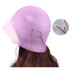 Професійна багаторазова силіконова шапочка для фарбування та мелірування волосся з гачком для колориста рожева