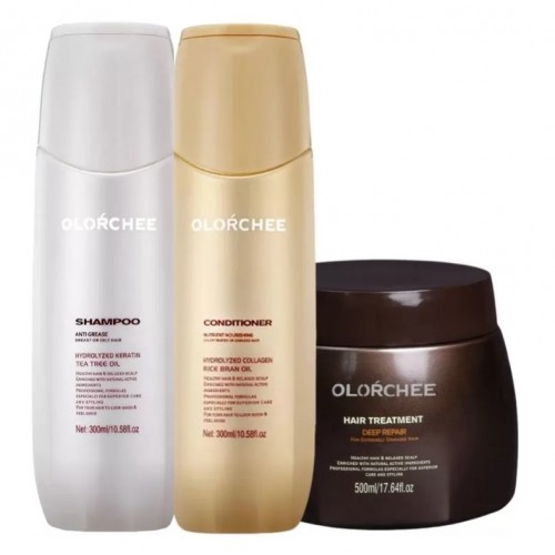 Набір Olorchee Anti Grease TRIO-1 шампунь, кондиціонер і маска для жирного волосся і шкіри голови 2х300+500 мл