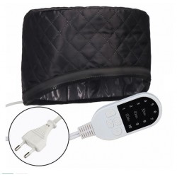 Преміальна електрична тканинна термошапка сушуар My Cosmetics для масок, ламінування та лікування волосся (чорна)