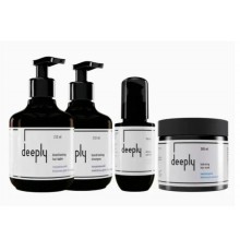 Набір deeply Blond QUAD для блонду від жовтизни для освітленого волосся і сяючого блонду Шампунь, Бальзам, Маска та Флюїд 2х250/300/100 мл