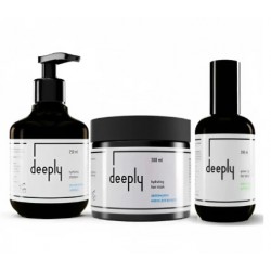 Набір Deeply Hydrating TRIO шампунь+маска+термозахист для зволоження волосся, 2х250/200 мл