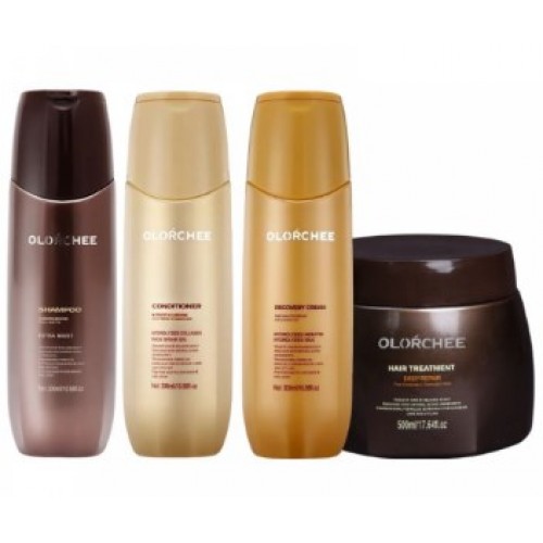 Набір Olorchee Nourshing Moisture QUAD-2 шампунь, кондиціонер, маска, крем для живлення та відновлення волосся 3х300+500 мл