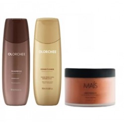 Набір Olorchee Moisture Care шампунь, кондиціонер та Mais Deep маска для живлення та зволоження сухого волосся, 2×300/250 мл