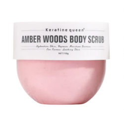 Скраб для тіла Keratine Queen "BLACK AMBER" з глибоким ароматом амбри, 150 мл