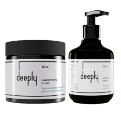Набір Deeply Hydrating DUO шампунь та маска з колагеном для зволоження сухого волосся, 300/250 мл