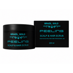 Професійний пілінг-скраб Brazil Gold Peeling Scalp & Hair Scrub для шкіри голови та волосся, 220 мл