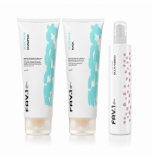 Набір TRIO FAV.1 AQUA WAVE — шампунь, маска та термозахист для зволоження сухого волосся 2x250/200 мл