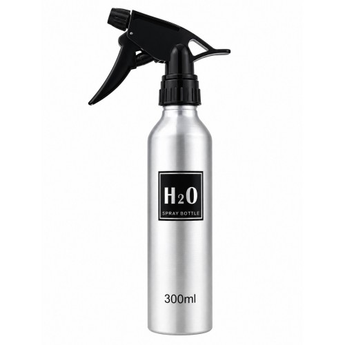 Перукарський пульверизатор Beauty Tools для волосся H2O метал, сріблястий, 300 мл