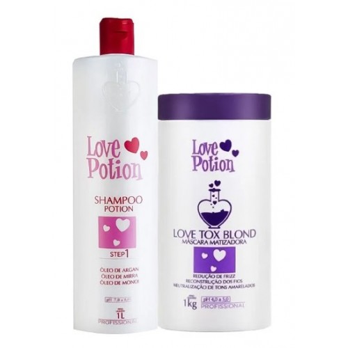 Набір ботексу для волосся Love Potion Blond Tox Blond матуючого для блондинок, 250/500 г (розлив)