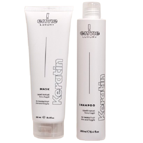 Набір Envie Luxury Keratin шампунь та маска для пошкодженого волосся з кератином (EN453/EN452) 2х250 мл 