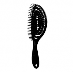 Щітка масажний гребінець для волосся Beauty Tools спіраль скелетна овальна продувна (чорна)