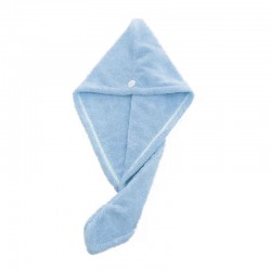 Рушник-тюрбан (чалма) для сушіння волосся Fast Dry Hair з мікрофібри, блакитний