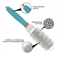 Професійний термобраш для волосся Ionic ceramic круглий керамічний зі шпицею