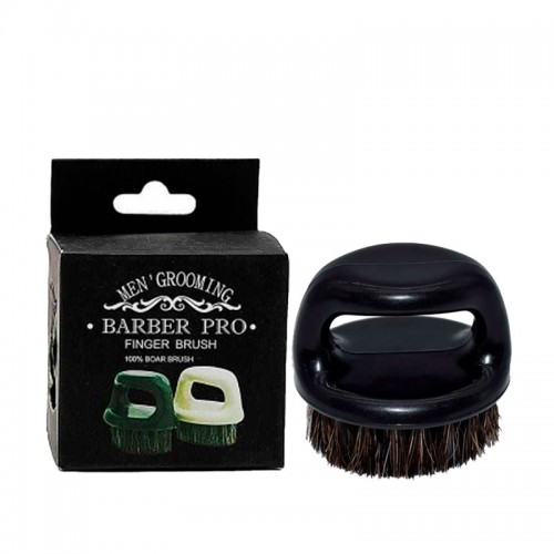 Щітка для фейду, бороди кастет Barber Finger Brush для барбера, перукаря кругла 