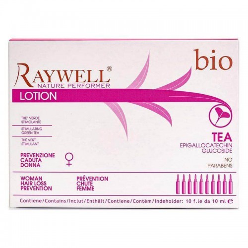 Ампули лосьйон проти випадіння волосся у жінок Raywell Bio Tea Lotion 10 ампул по 10 мл