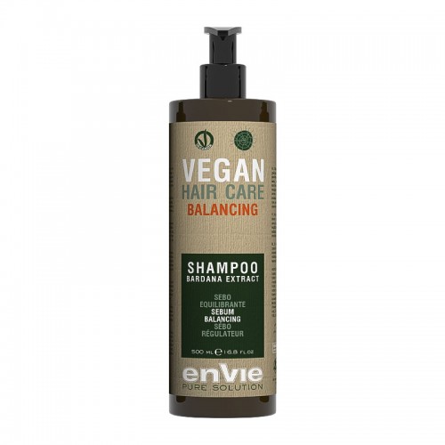 Балансуючий шампунь Envie Vegan Balancing Shampoo Bardana Extract для жирної шкіри голови з екстрактом реп'яха (EN853) 500 мл  