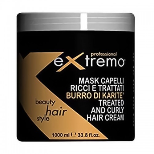 Маска Extremo Treated and Curly Hair Cream для пошкодженого та кучерявого волосся з олією каріте (EX409) 1000 мл заводська тара