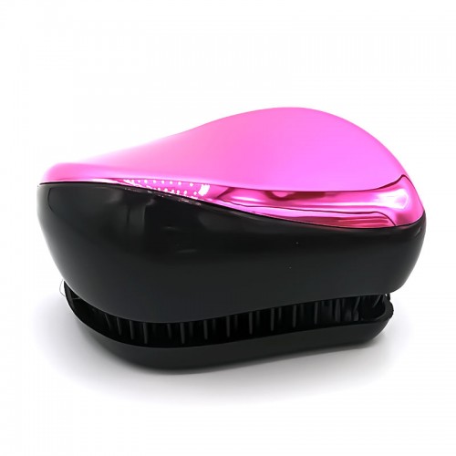 Гребінець для волосся Tangle Teezer Compact глянсовий чорно-рожевий