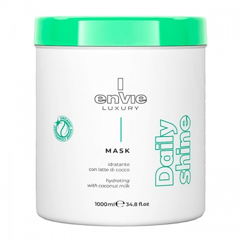 Envie Daily Shine Hydrating Mask маска для блиску та зволоження волосся з кокосовим молочком (EN477) 1000 мл заводська тара