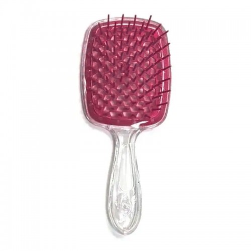 Janeke Продувний широкий гребінець для укладання волосся та сушіння феном Superbrush Plus Hollow Comb прозора ручка