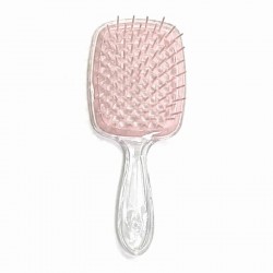 Janeke Продувний широкий гребінець для укладання волосся та сушіння феном Superbrush Plus Hollow Comb прозора ручка