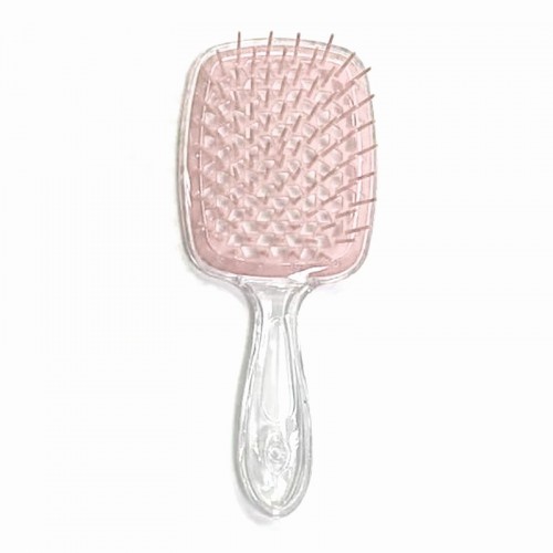 Janeke Продувний широкий гребінець для укладання волосся та сушіння феном Superbrush Plus Hollow Comb прозора ручка