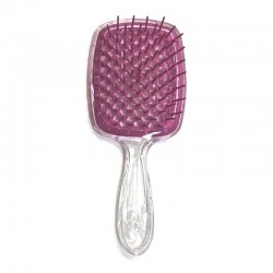 Janeke Продувний широкий гребінець для укладання волосся та сушіння феном Superbrush Plus Hollow Comb прозора ручка