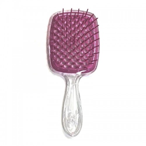 Janeke Продувний широкий гребінець для укладання волосся та сушіння феном Superbrush Plus Hollow Comb прозора ручка