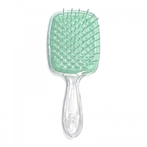 Janeke Продувний широкий гребінець для укладання волосся та сушіння феном Superbrush Plus Hollow Comb прозора ручка