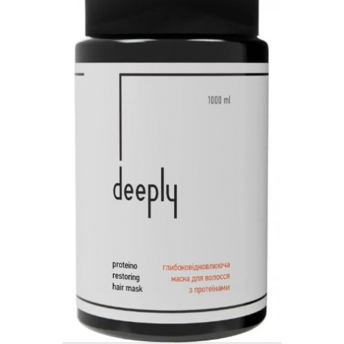 Глибоковідновлююча маска для волосся з протеїнами deeply protein restoring hair mask 1000 мл 
